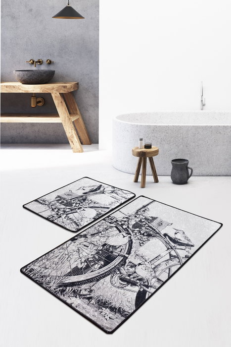 Mijölnir Juego de alfombras de baño Hand Draw Multicolor Mijölnir Juego de alfombras de baño Hand Draw Multicolor